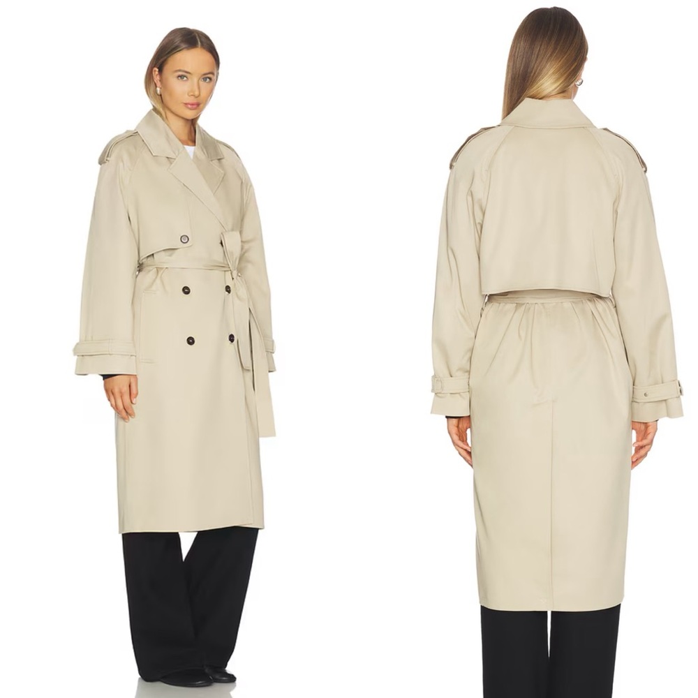 Brand New- Anine Bing Rickie Maxi Trench Coat in Beige 🧥🤍 - Picture 7 of 12